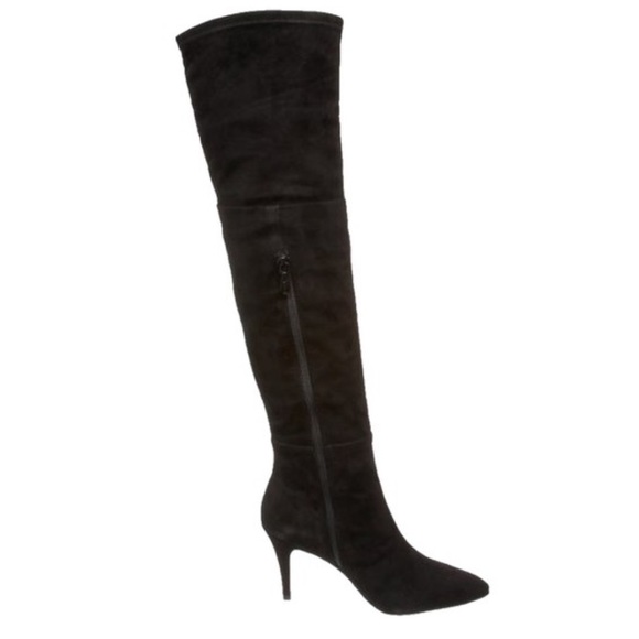 Elie Tahari Shoes - Tahari Black Ali Over the Knee Suede Boots